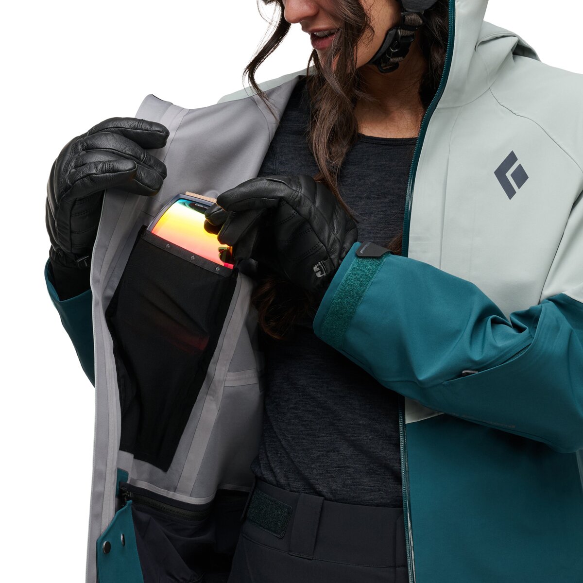 Женские куртки Black Diamond Recon Stretch Ski Shell, цвет: Agave/Deep Woods — фото 12
