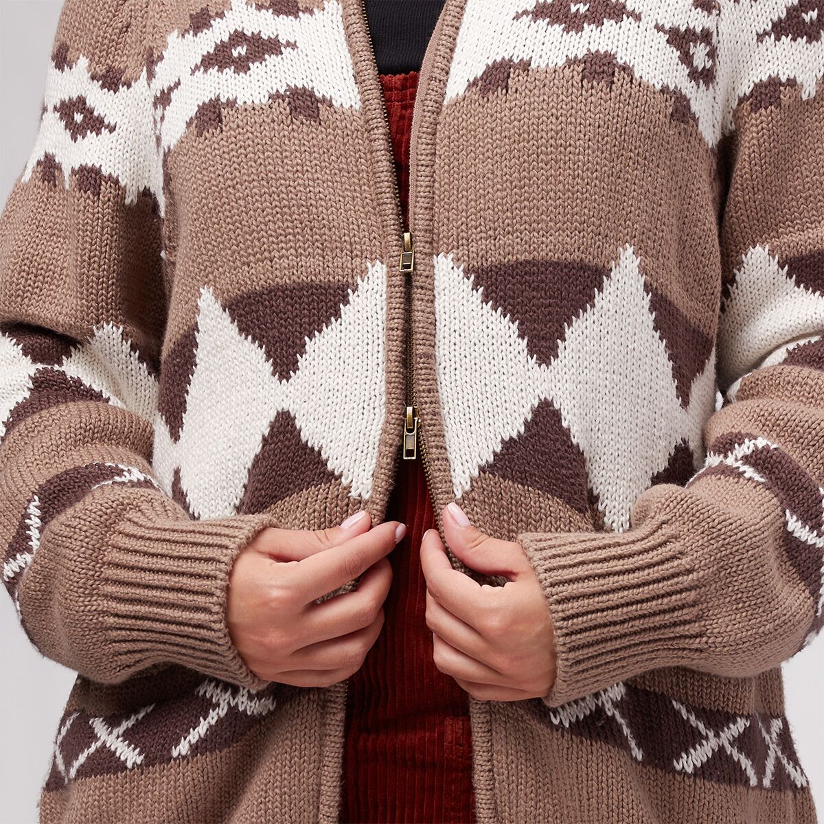 Basin and Range Intarsia Cardigan Past Season Women's Clothing