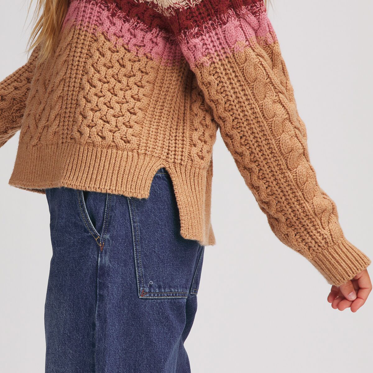 Palmer Ombre Sweater Tank- Taupe Multi