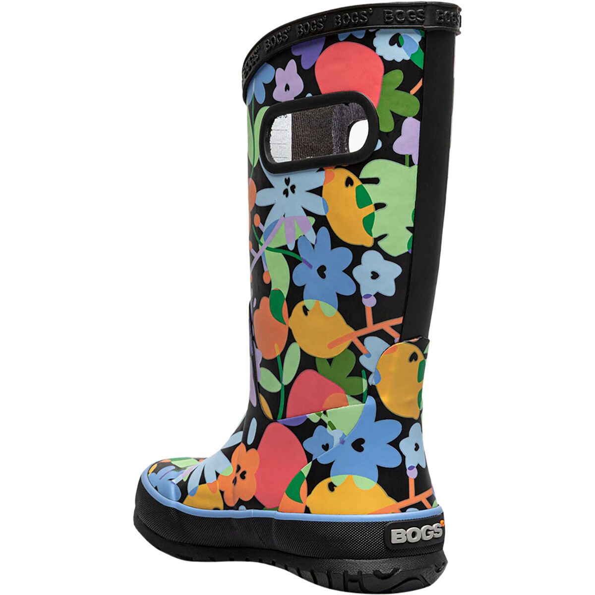 Детские ботинки Bogs O-Flower Rainboot, цвет: Чёрный разноцветный — фото 3