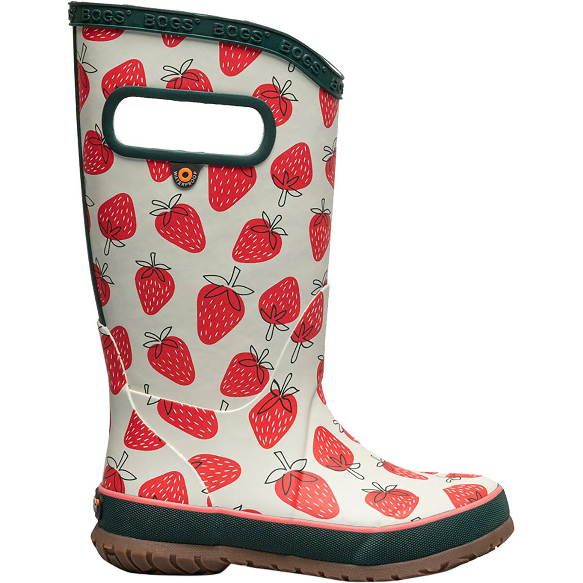 Обувь Bogs Strawberry Rainboot для детей, цвет: Клубничный