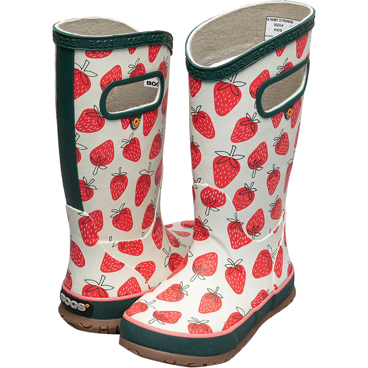 Детские ботинки Bogs Strawberry Rainboot, цвет: Клубничный — фото 4