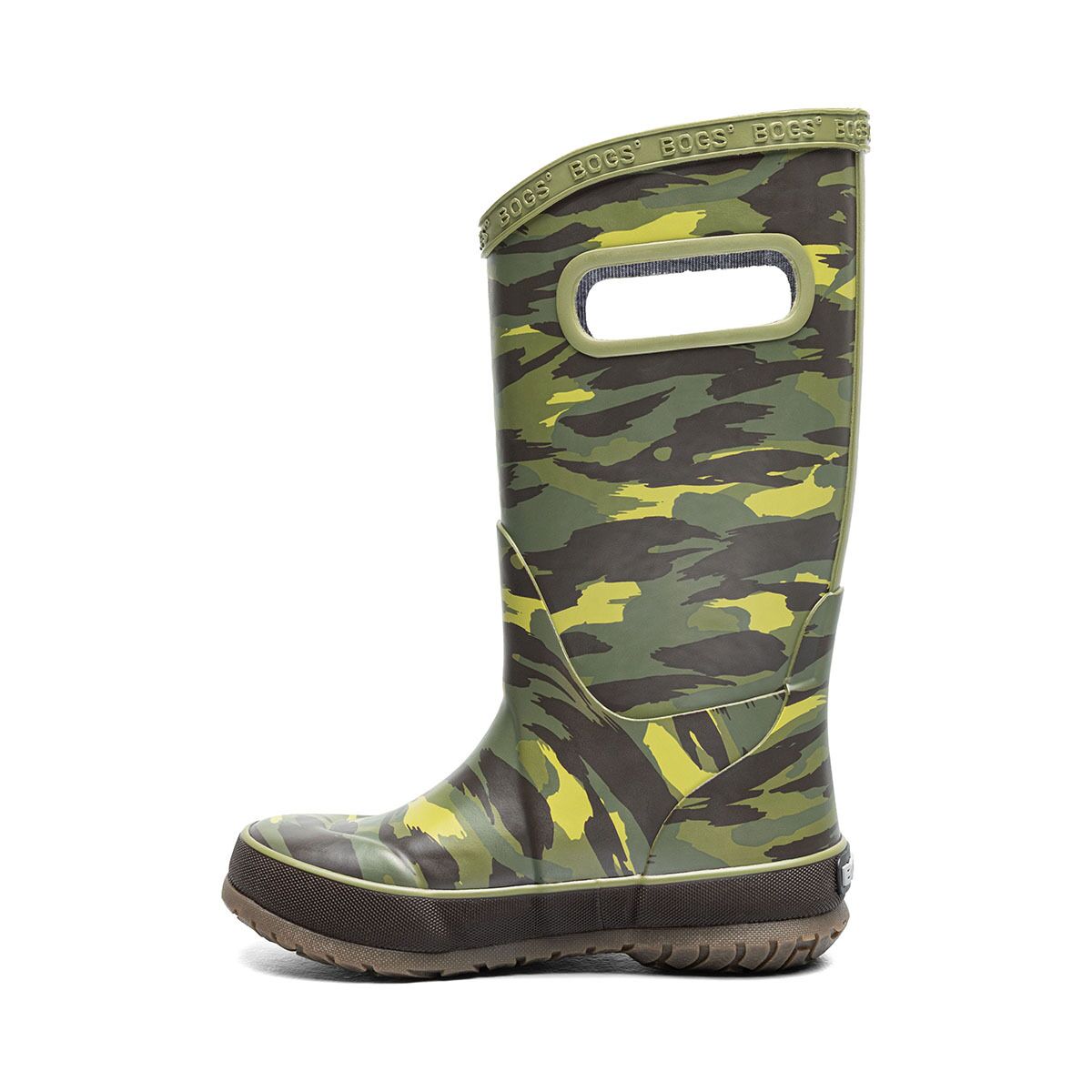 Детские ботинки Bogs Rainboot -Brush Camo, цвет: Зелёный разноцветный / Камуфляжный — фото 6