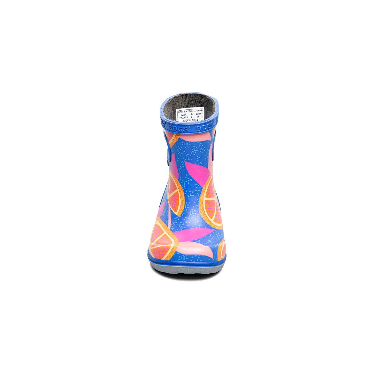 Детские ботинки Bogs Skipper II Summer Fruit Rain Boot - Toddlers', цвет: Синий разноцветный — фото 2
