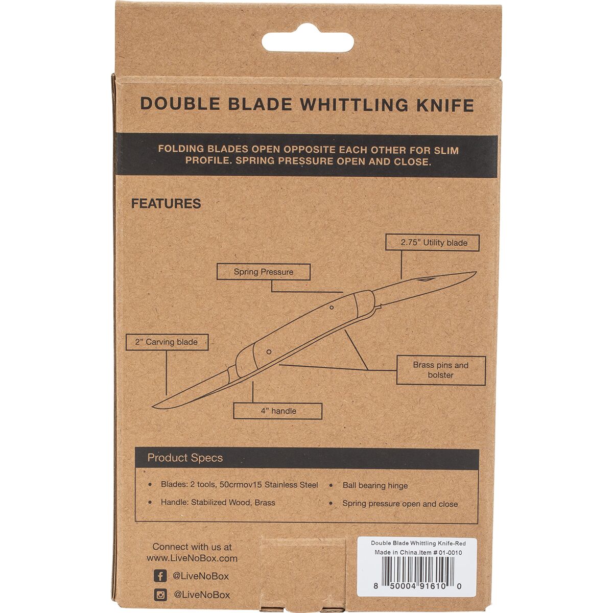 Barebones Double Blade Whittling Knife