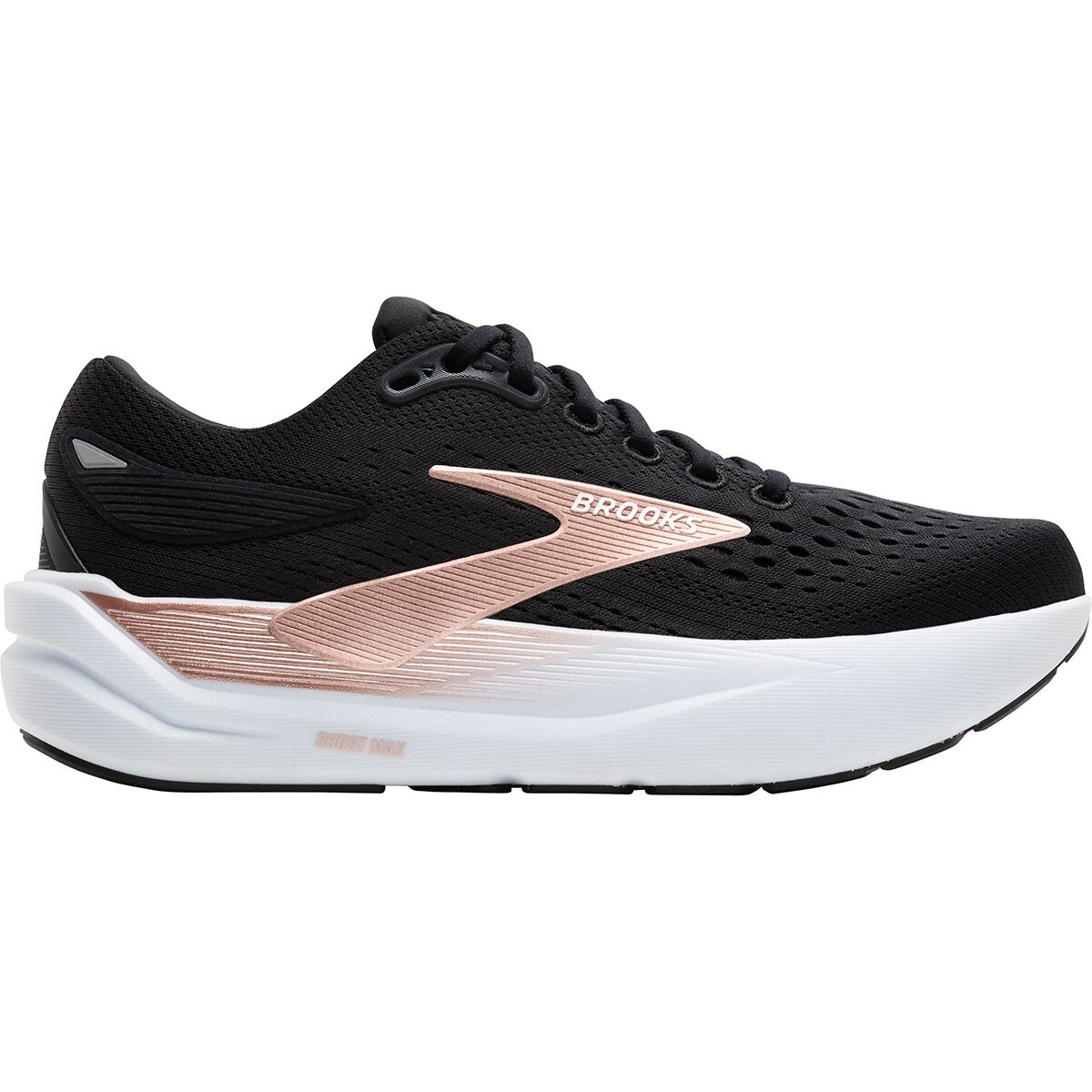 Женские кроссовки Brooks Ghost Max 3 Running, цвет: Чёрный / Розовое золото