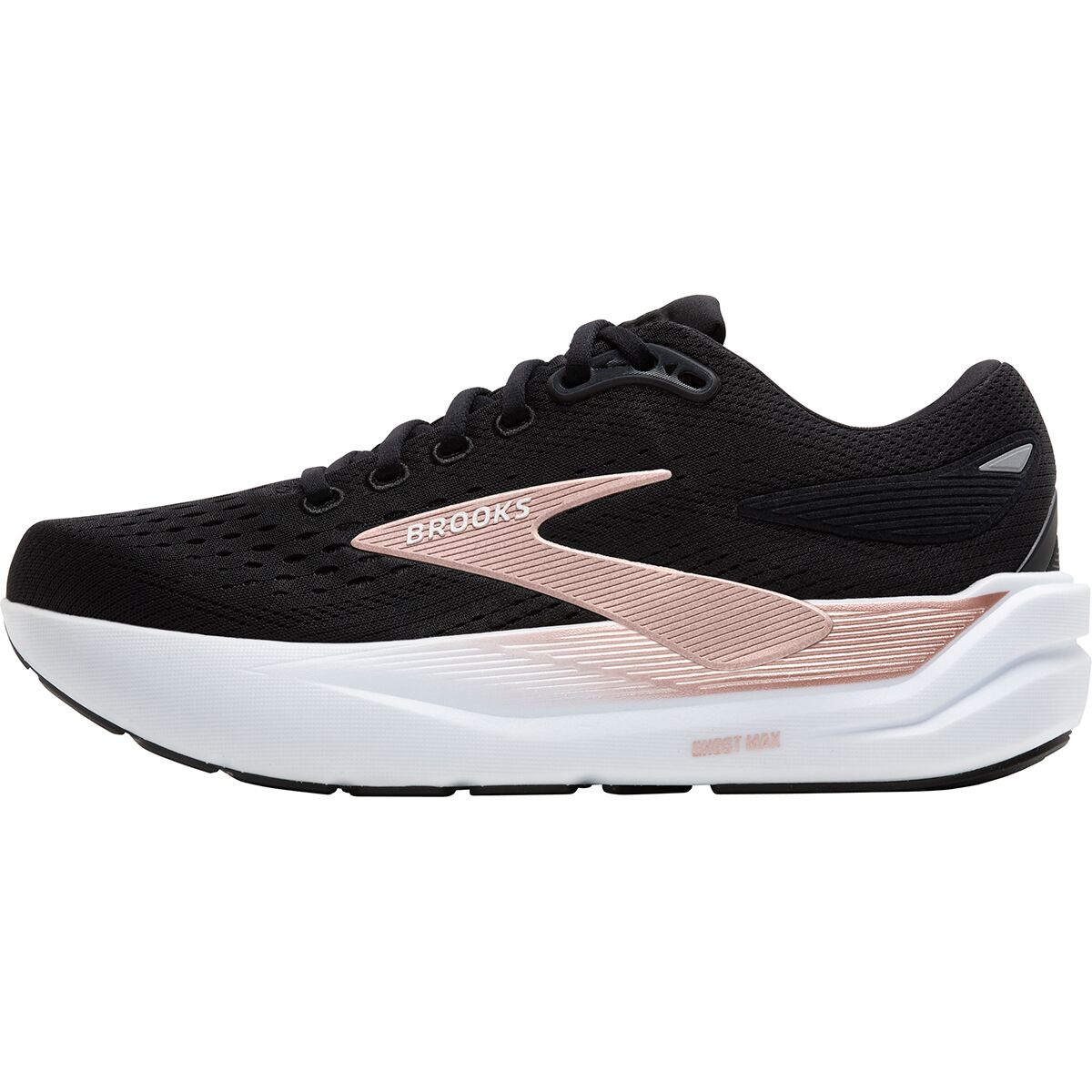Женские кроссовки Brooks Ghost Max 3 Running, цвет: Чёрный / Розовое золото — фото 3