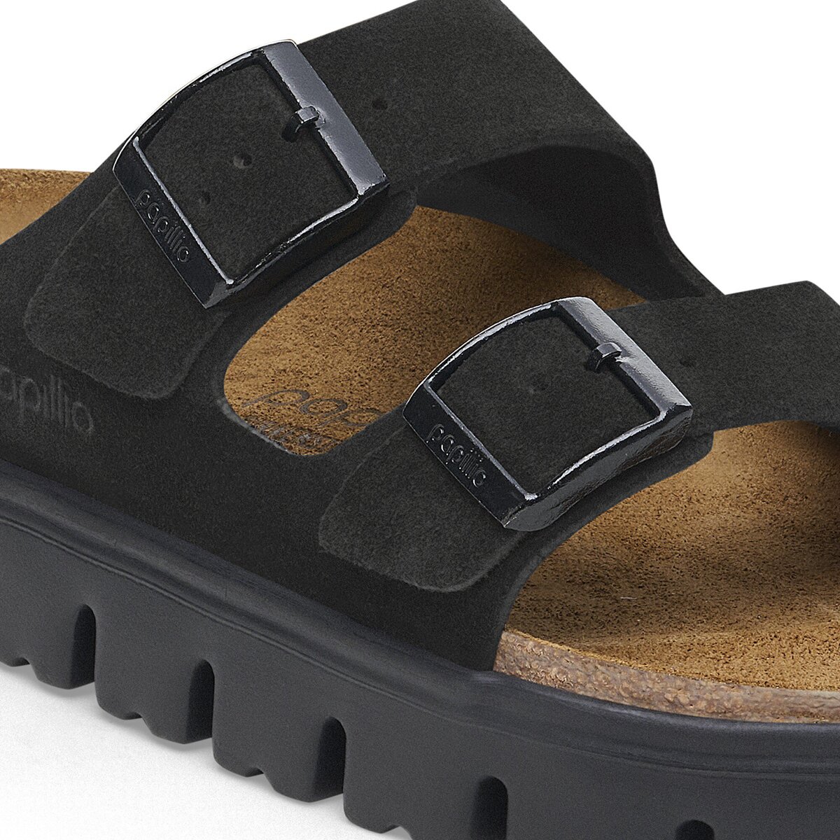 Женские сандалии Birkenstock Arizona Chunky Suede Narrow Sandal, цвет: Чёрный — фото 5