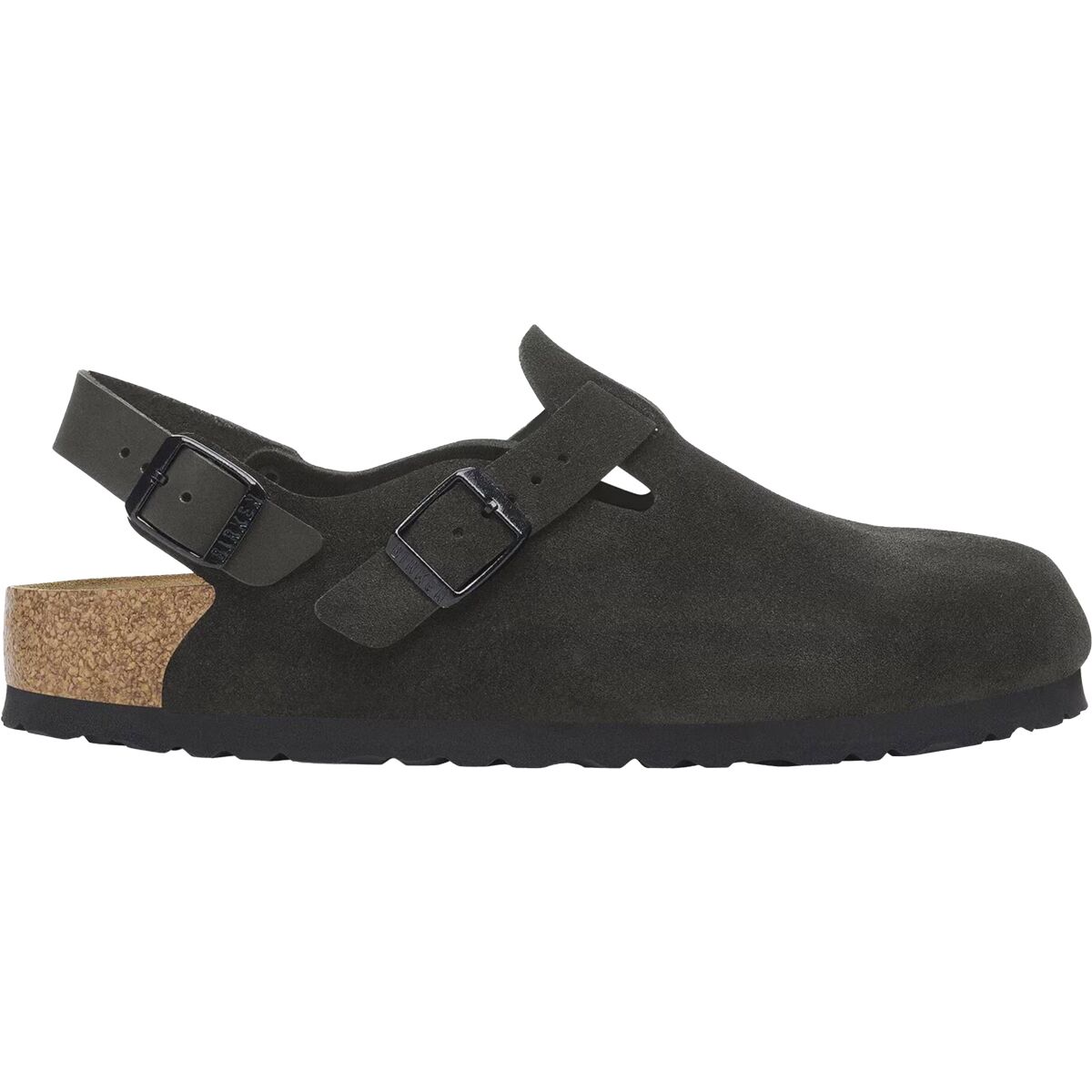 Мужские сабо Birkenstock Tokio, цвет: Чёрный замшевый — фото 1