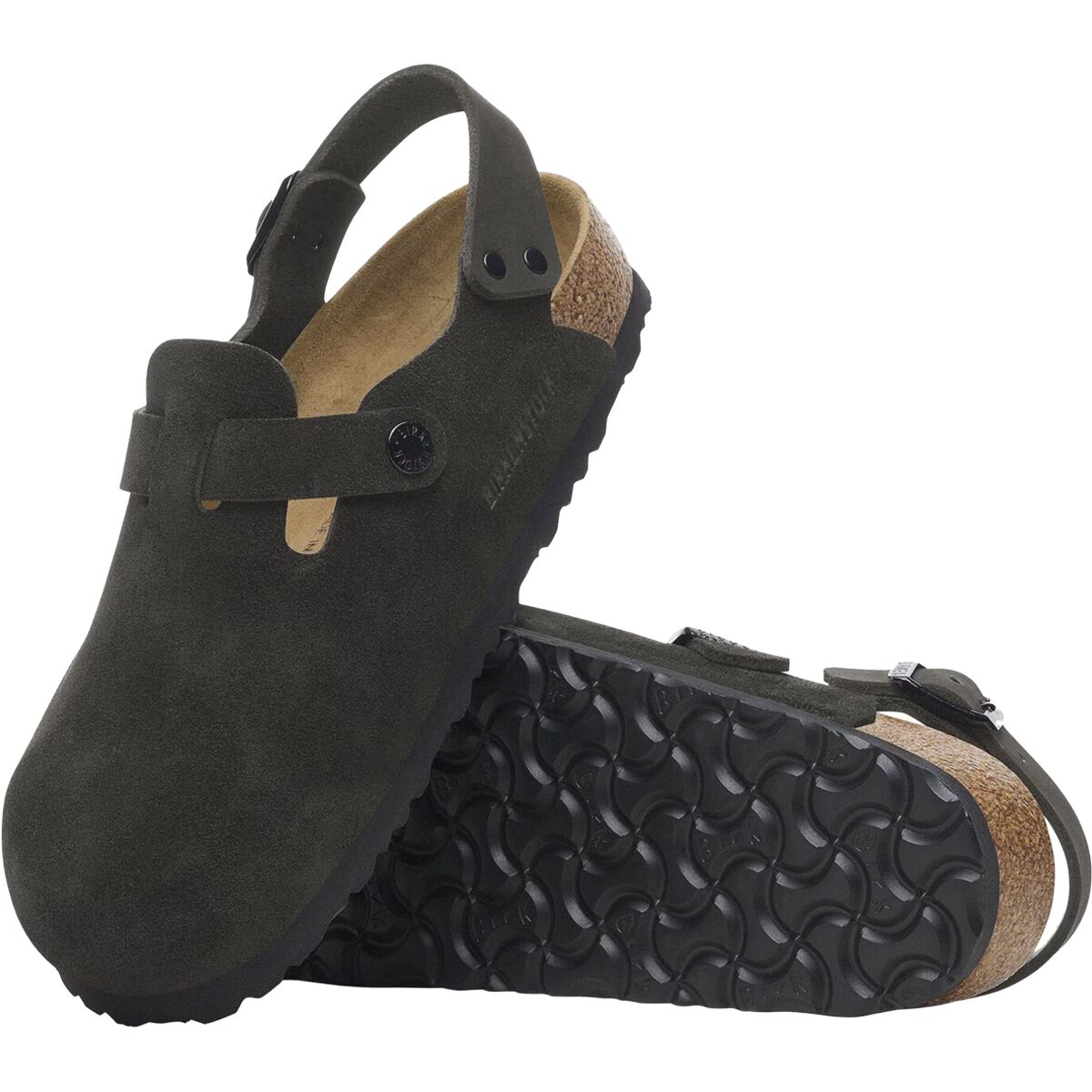 Женские сабо Birkenstock Tokio Narrow Clog, цвет: Чёрный замшевый — фото 6