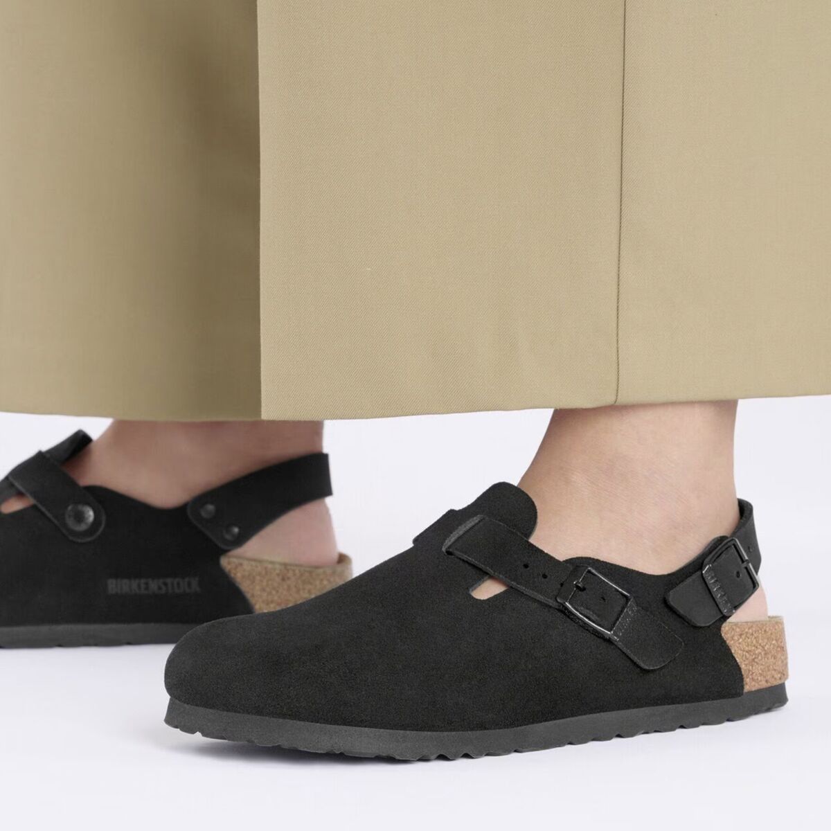 Женские сабо Birkenstock Tokio Narrow Clog, цвет: Чёрный замшевый — фото 8
