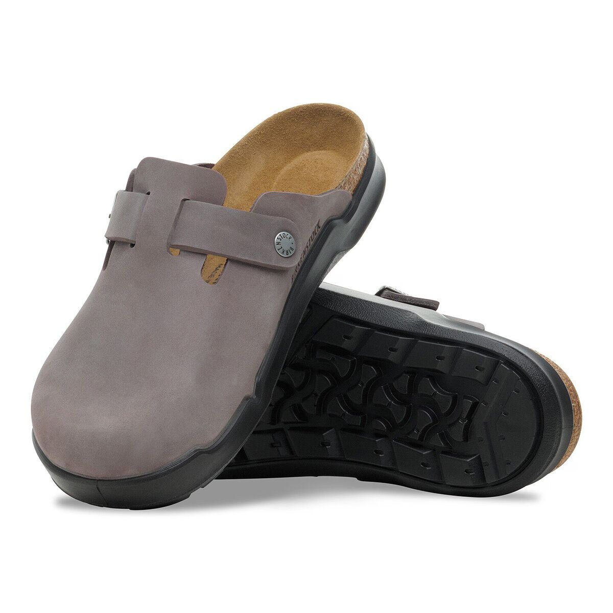 Мужские сабо Birkenstock Boston CT Clog, цвет: Железный кожаный — фото 5
