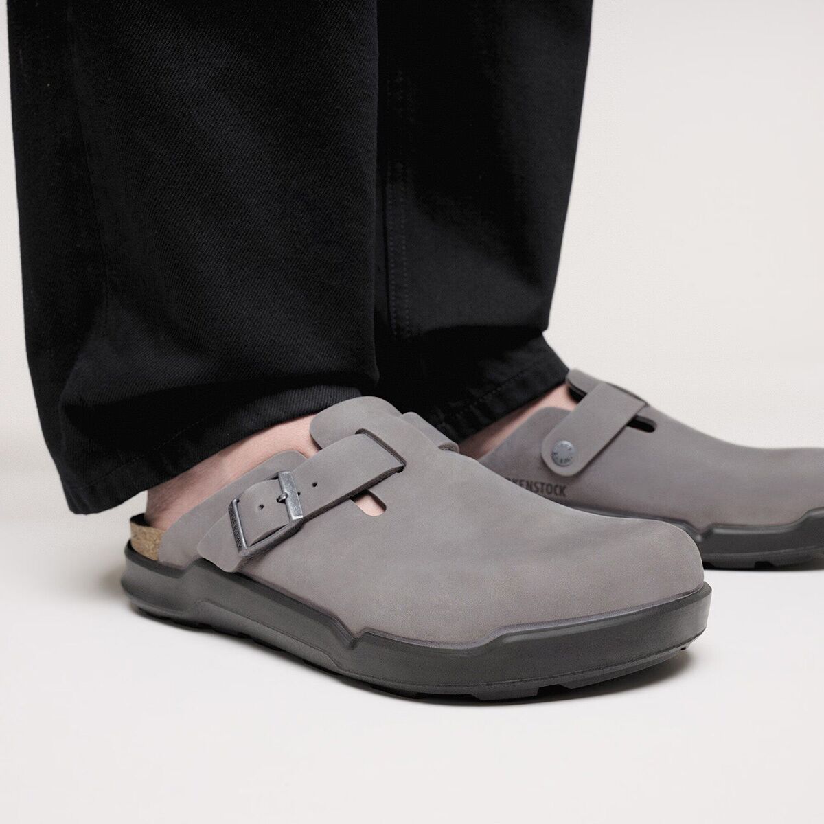 Мужские сабо Birkenstock Boston CT Clog, цвет: Железный кожаный — фото 7