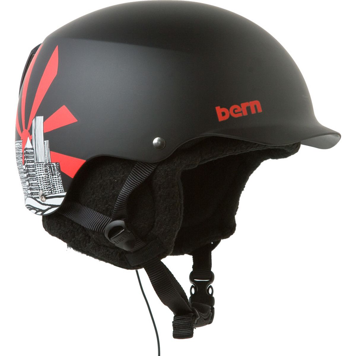 Bern Baker EPS Visor Audio Helmet with Knit Liner Ski