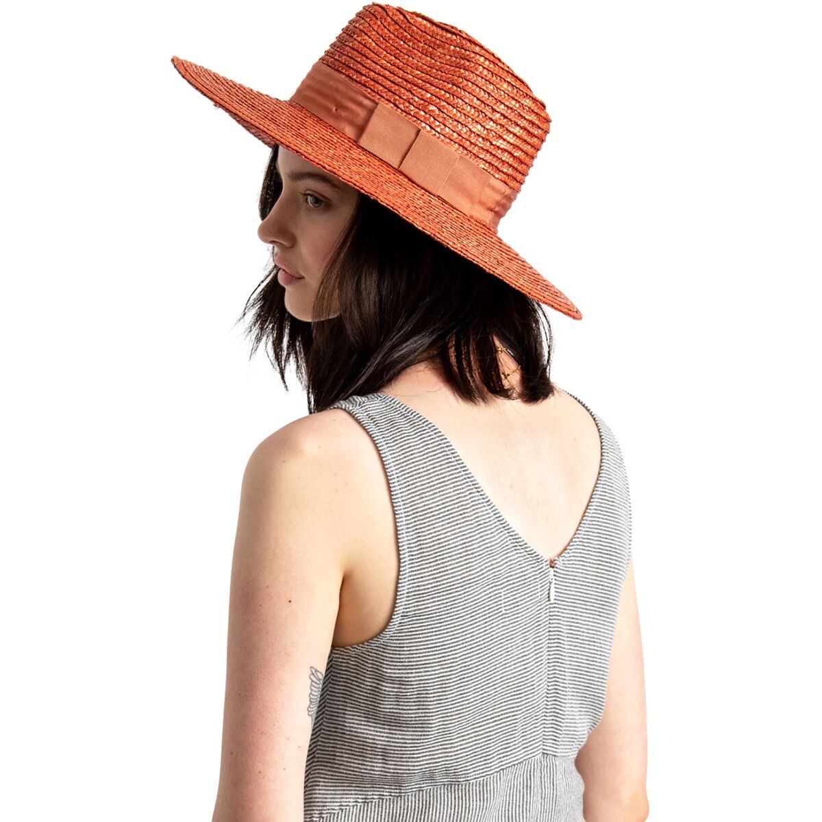Brixton Joanna Panama Hat - Women's Hats in Dark Earth Sand