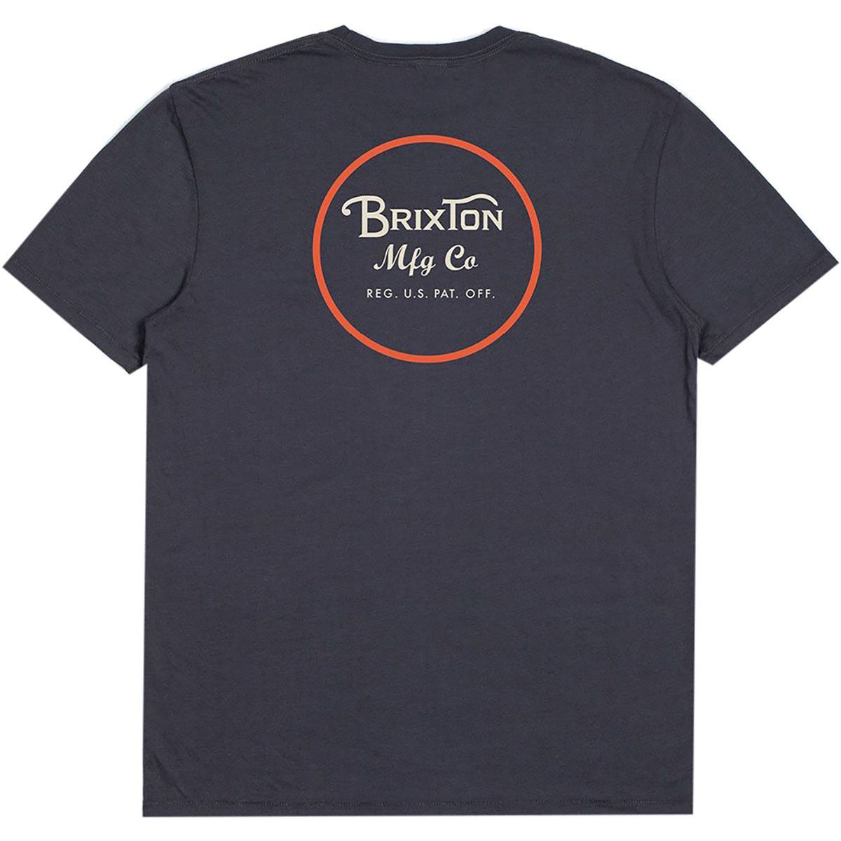 Brixton Wheeler II - Camiseta De Manga Corta Para Hombre, Gris, S