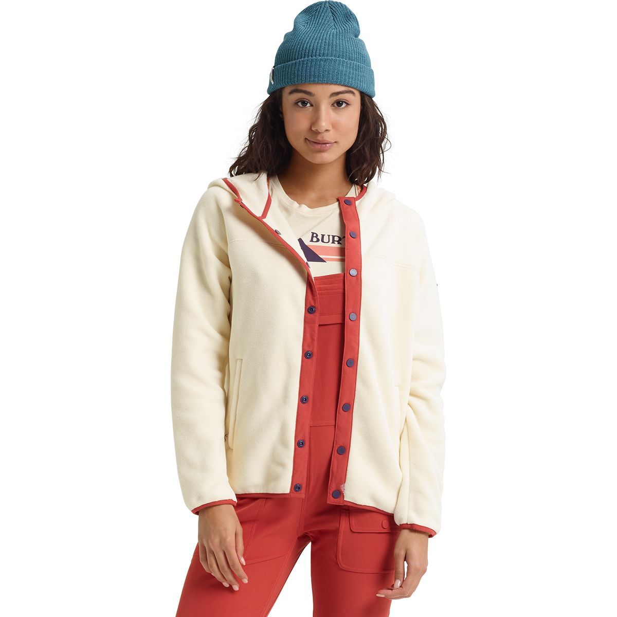 Burton Hearth SnapUp Hooded Fleece Jacket Women's Clothing