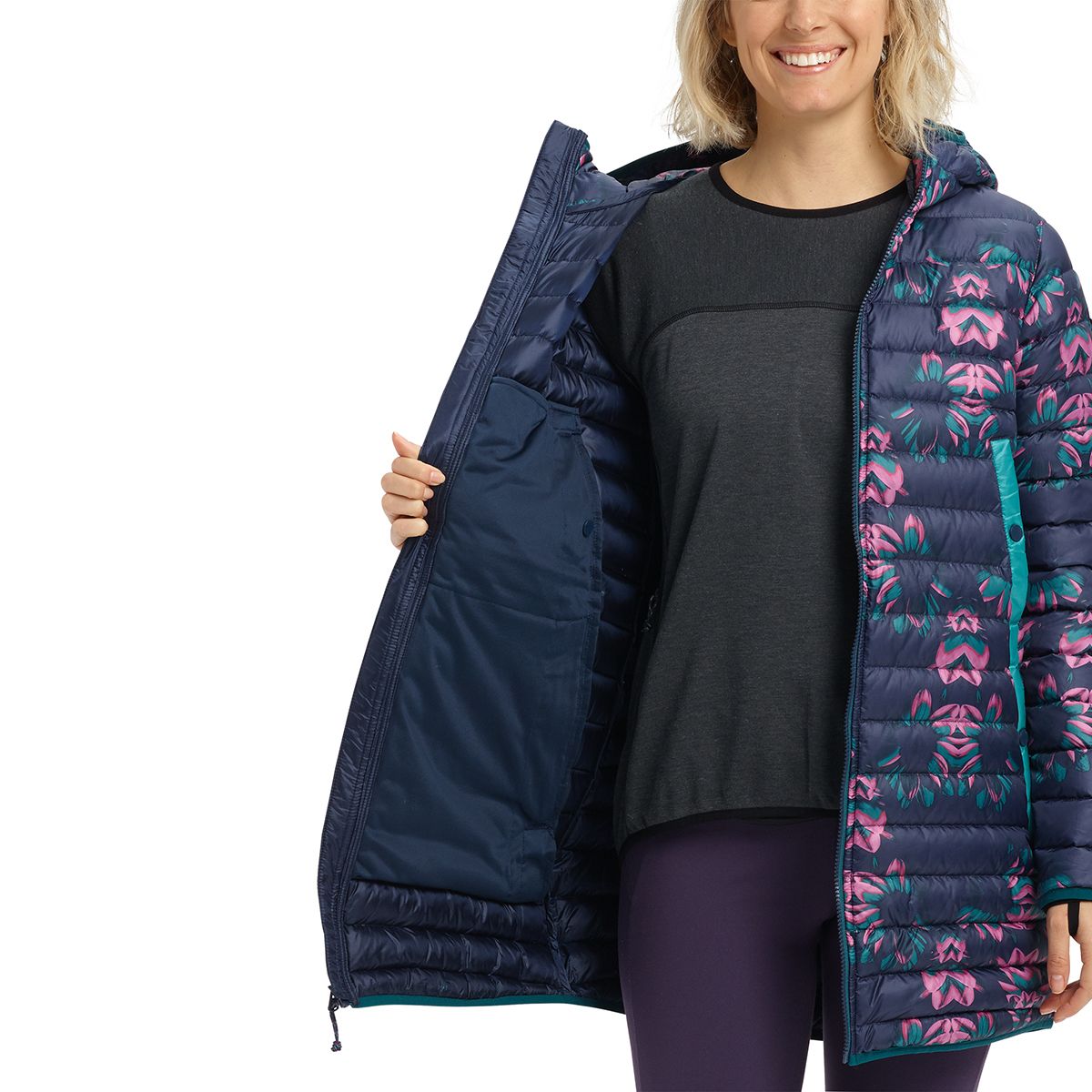 Burton Evergreen Hooded Long Down Jacket Women's Clothing