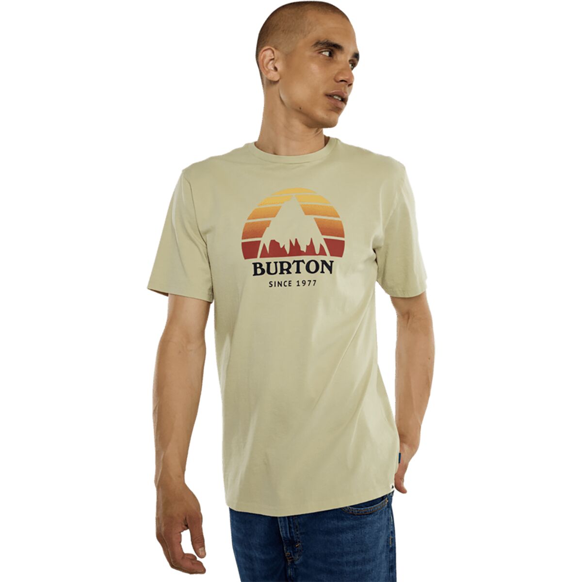 Burton Men's Underhill Organic Cotton Short Sleeve T-Shirt - Regular Fit With Mountain Graphic, Lightweight Tee