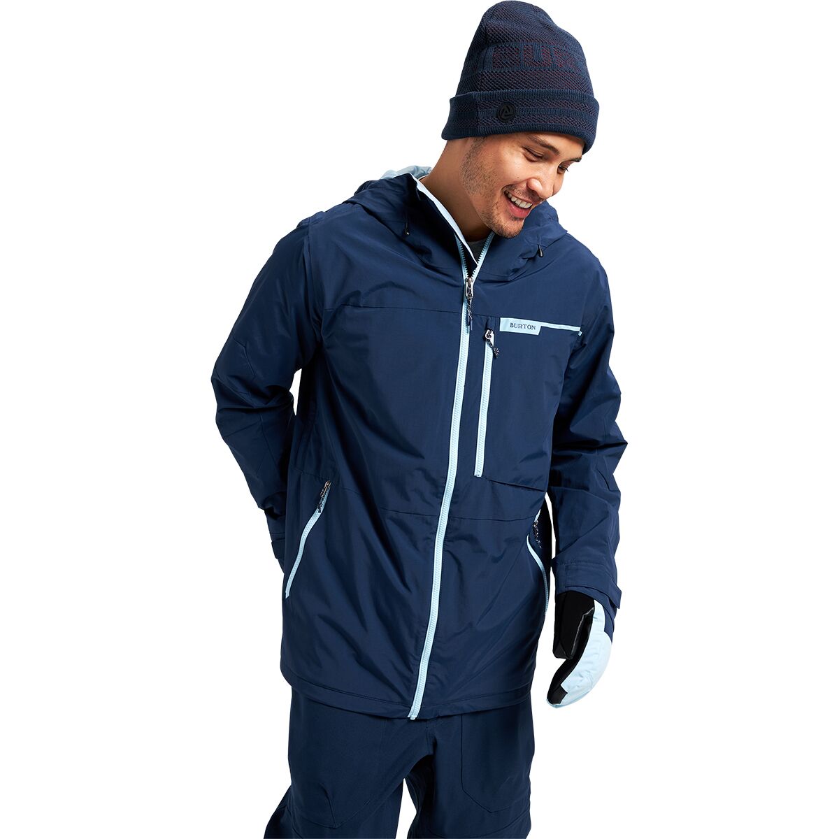 BURTON フード付きジャケット ネイビー Burton Men's Peasy Jacket – Waterproof Snowboard Jacket With