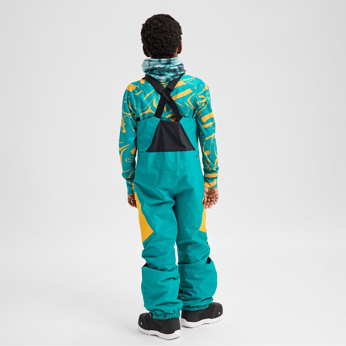 Детские брюки Burton Powline GORE-TEX Bib Pant, цвет: Бирюзовый / Чёрный — фото 5