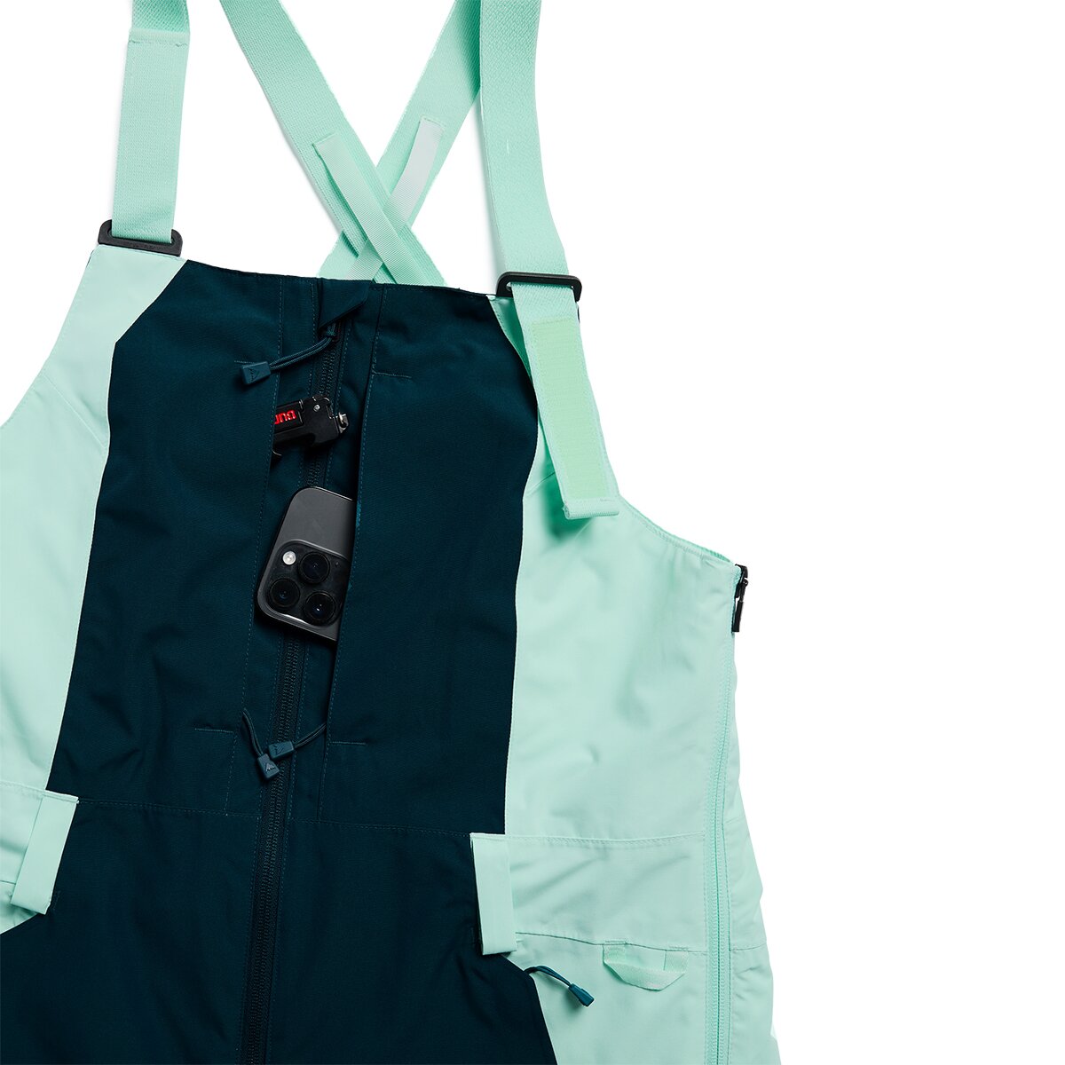 Женские брюки Burton Reserve Bib Pant, цвет: Бирюзовый — фото 2