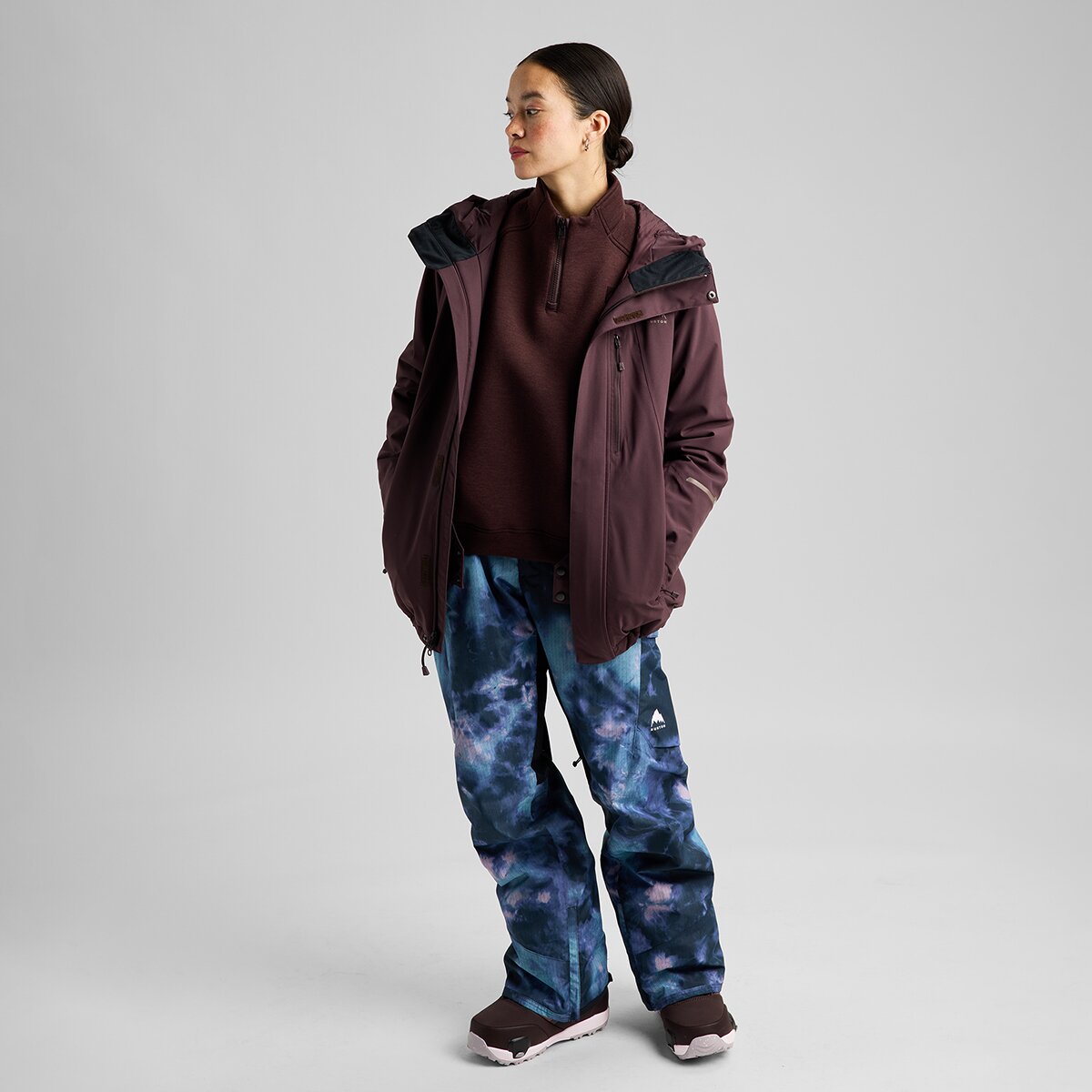 Женская куртка Burton Reserve Slim Insulated, цвет: Коричневый — фото 3