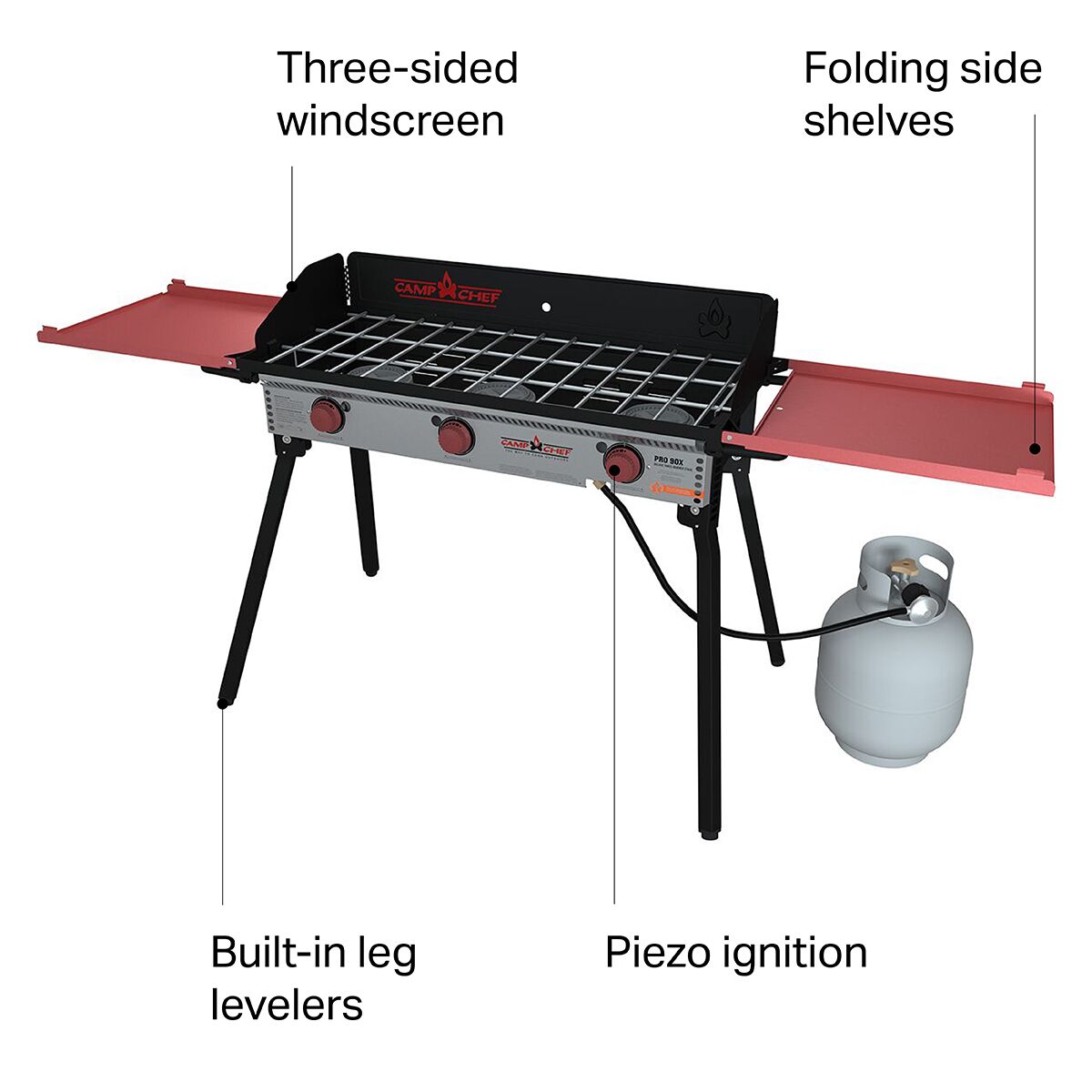 Camp Chef Pro 90X Three-Burner Stove