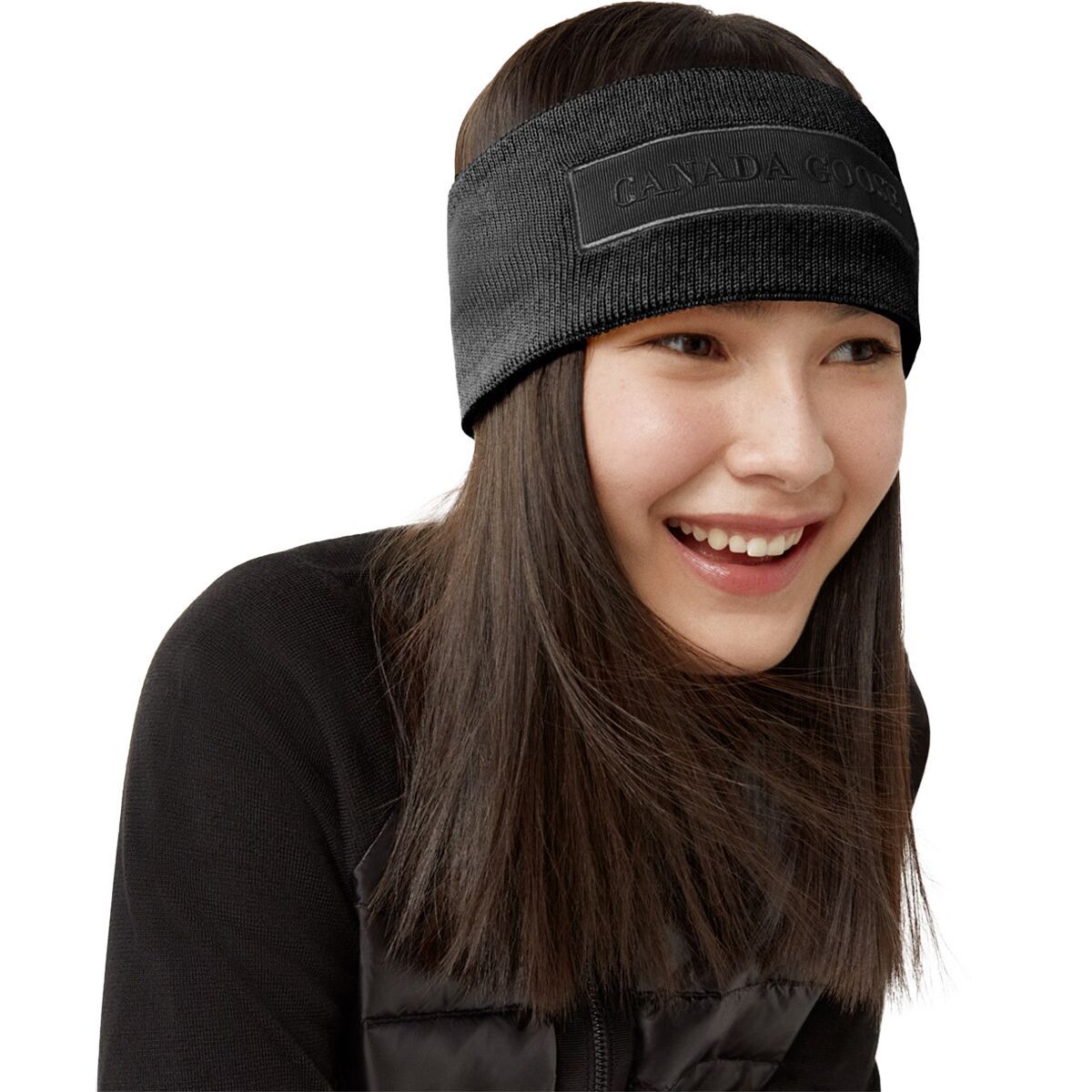 Canada Goose Tonal Emblem Ear Warmer Women's Accessories