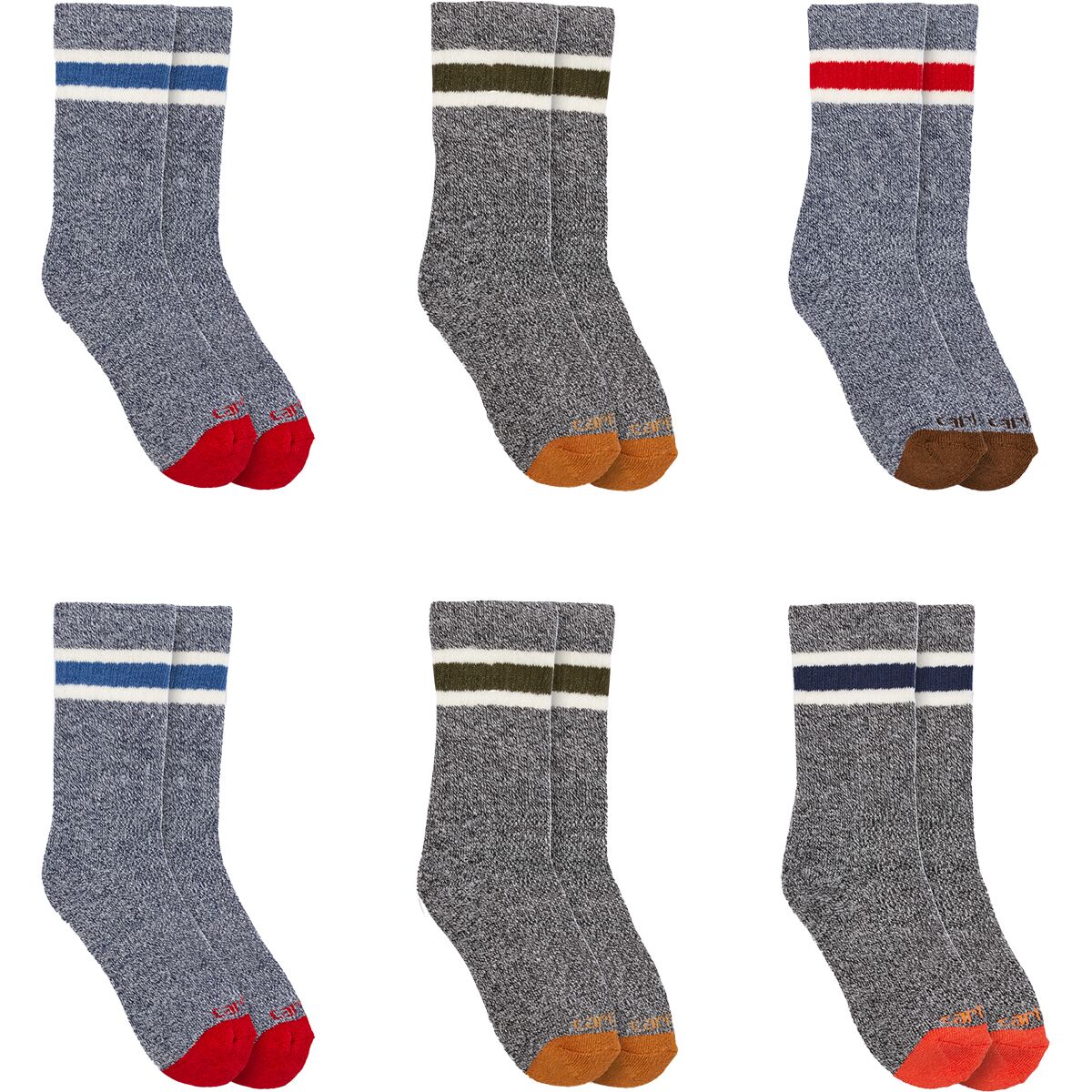 Carhartt Gloves Camp Crew Sock - 6-Pack - Kids´