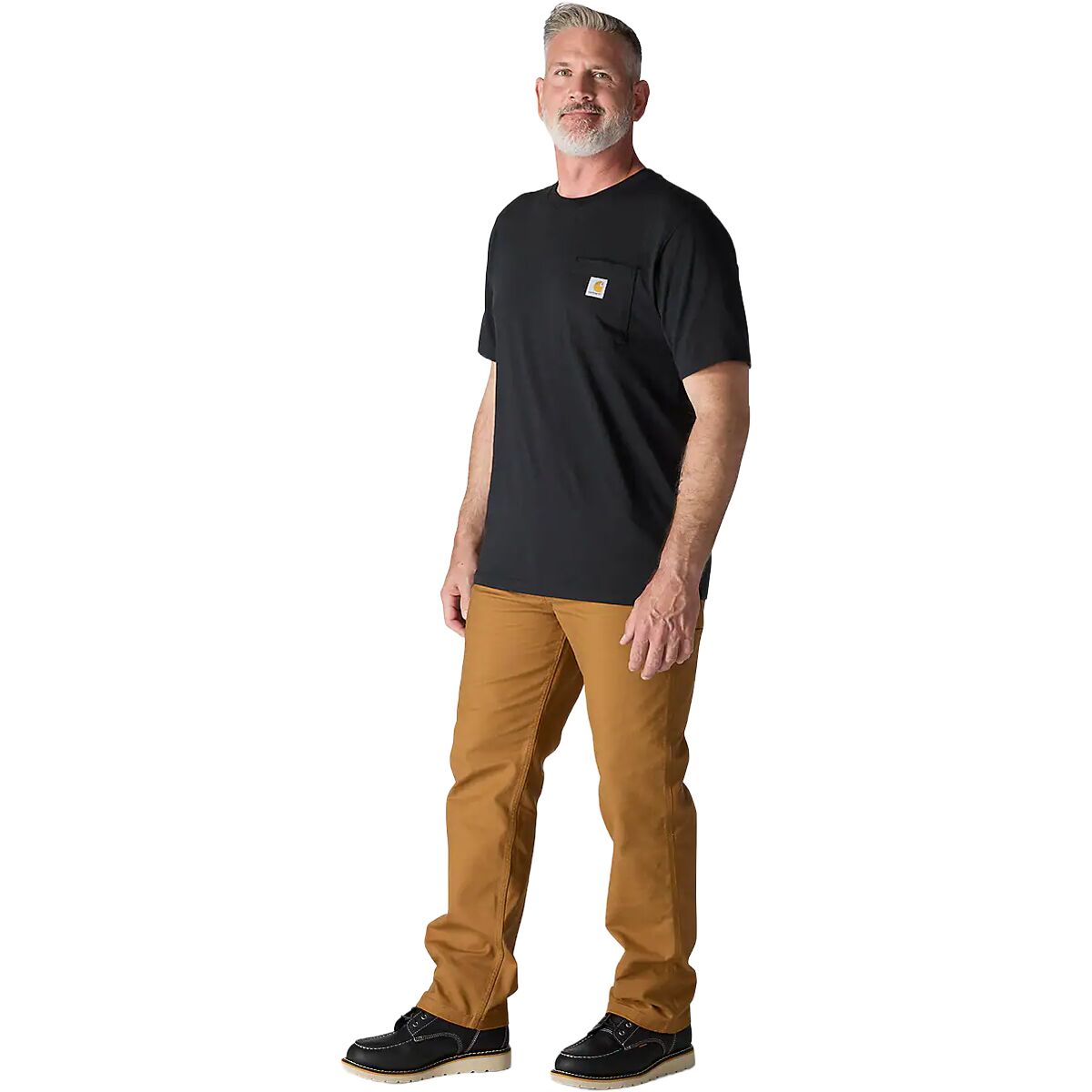 Мужская футболка Carhartt Workwear Loose Fit Pocket Short-Sleeve, цвет: Чёрный — фото 4