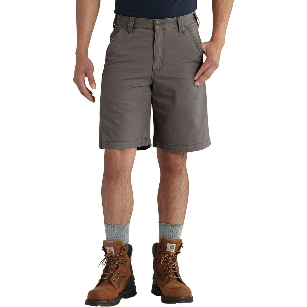 Мужские шорты Carhartt Relaxed 10in Rigby Dungaree, цвет: Гравийный — фото 1