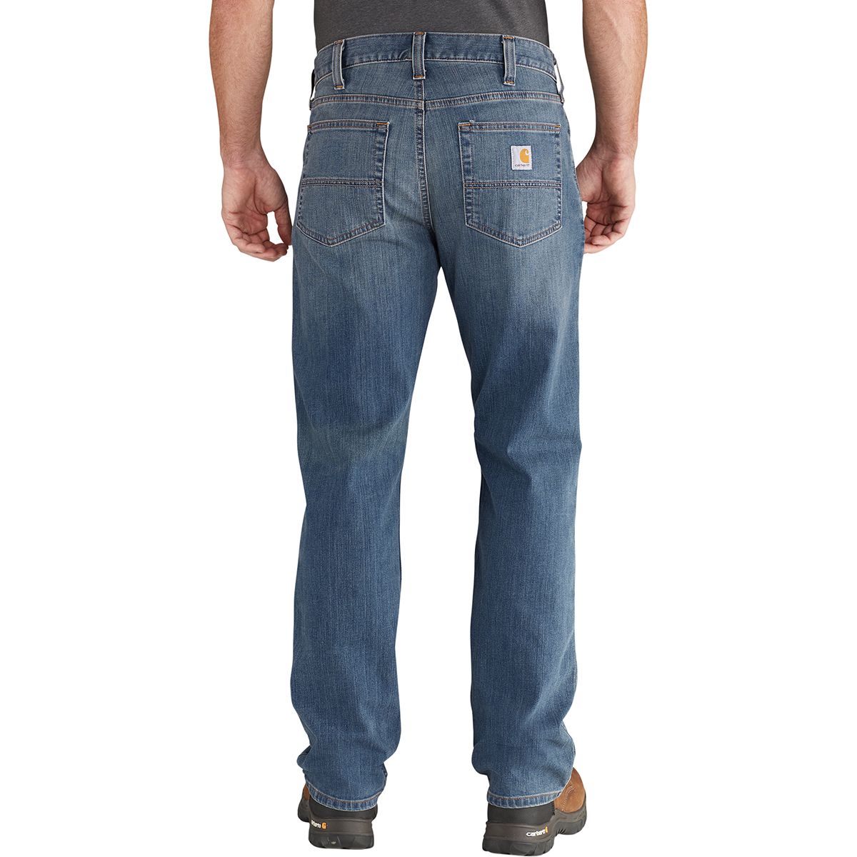 Мужские джинсы Carhartt Relaxed Straight Rugged Flex, цвет: Coldwater — фото 2