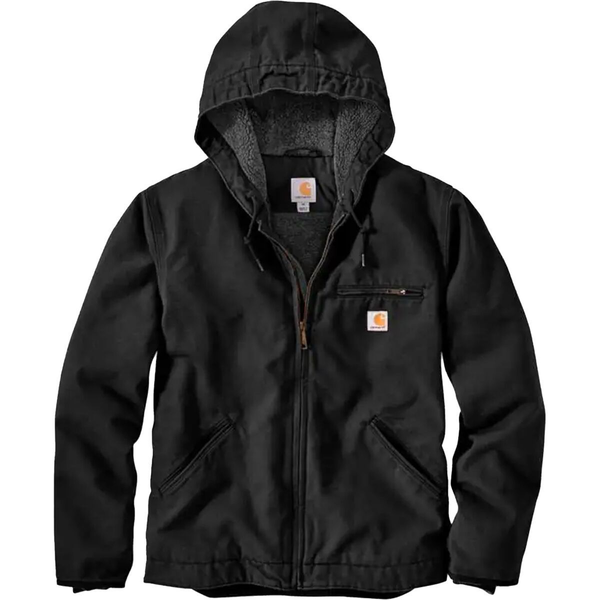 Carhartt OJ392 Washed Duck Sherpa Lined Hooded Jacket -...