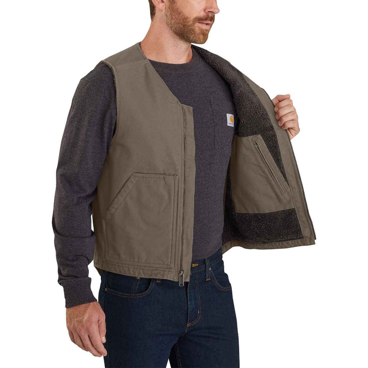 Carhartt Washed Duck Sherpa Lined Vest - Men´s