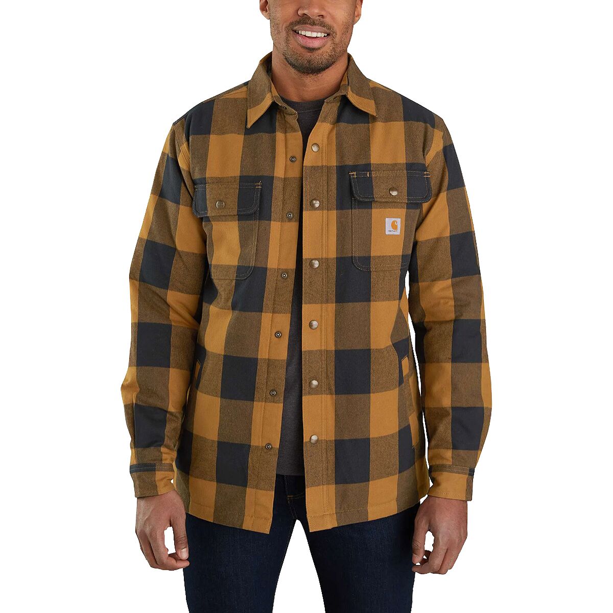 Carhartt Flannel Sherpa-Lined Shirt Jacket - Men's - Clothing