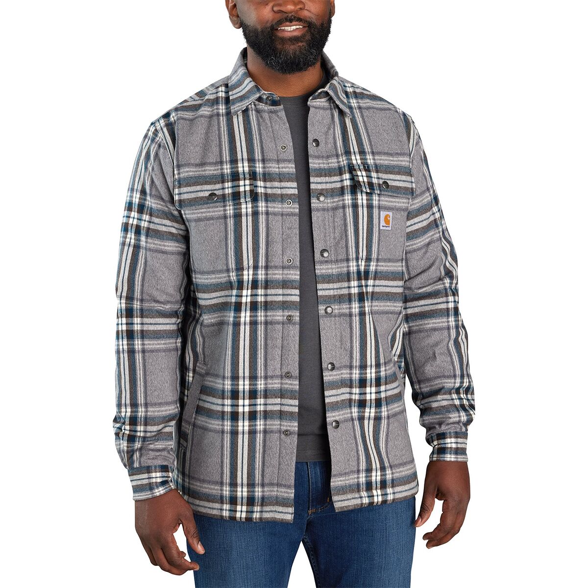 Carhartt Relaxed Fit Flannel Sherpa-Lined Shirt Jacket - Men's - Clothing