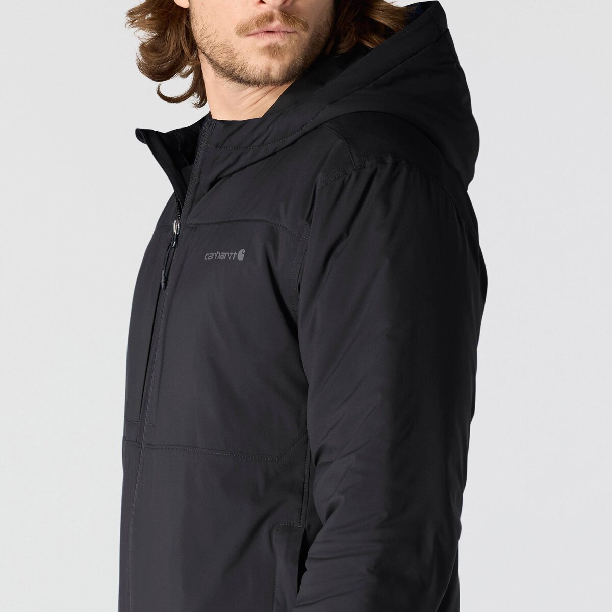 Мужская куртка Carhartt Rugged Flex Relaxed LW Stretch Insulated, цвет: Чёрный — фото 3