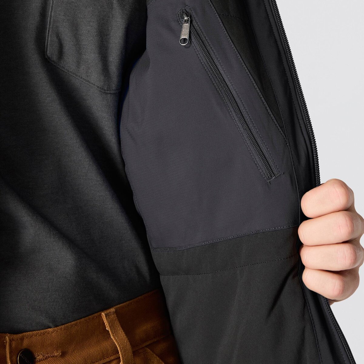 Мужская куртка Carhartt Rugged Flex Relaxed LW Stretch Insulated, цвет: Чёрный — фото 6