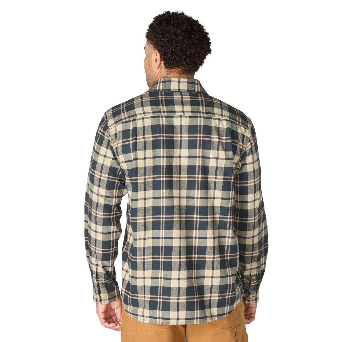 Мужская рубашка Carhartt Hamilton Relaxed Long-Sleeve Plaid, цвет: Тёмно-синий — фото 2
