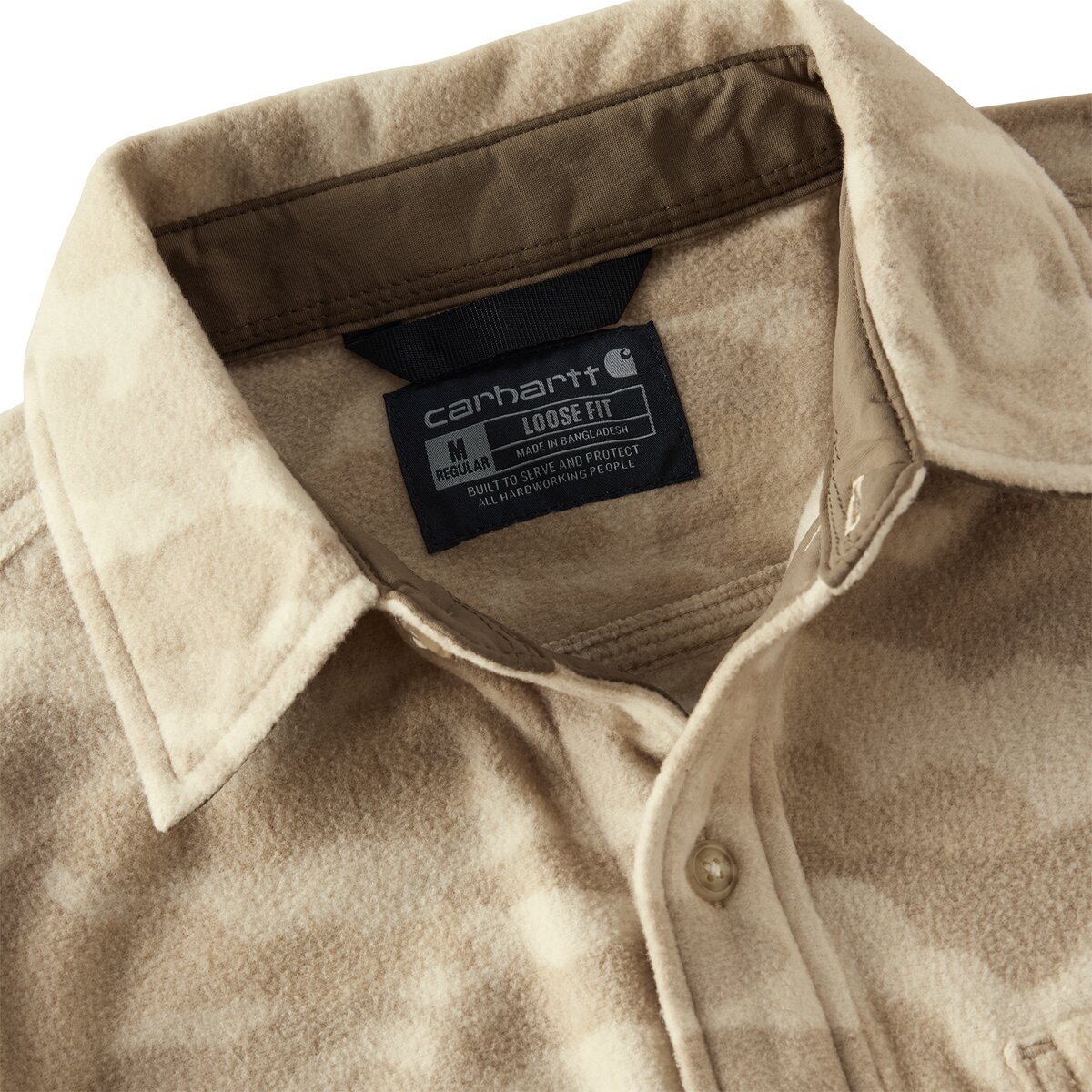 Мужская рубашка Carhartt Seneca Loose LS Printed, цвет: Рыжевато-коричневый камуфляжный — фото 7