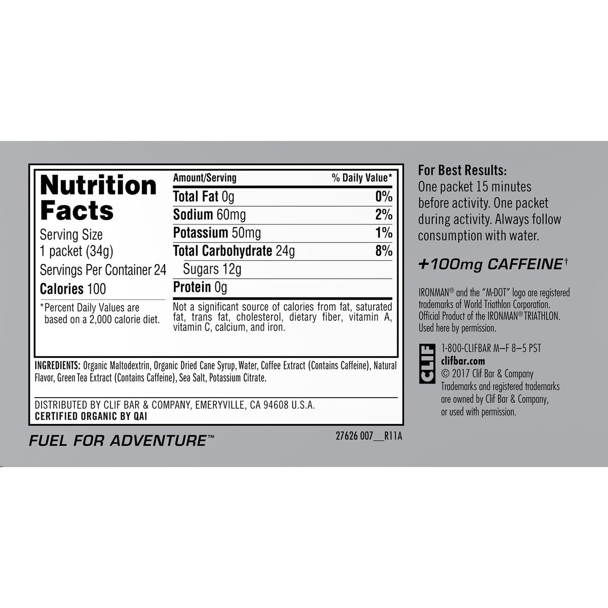 Clifbar Clif Shot Energy Gel 24 Pack Bike