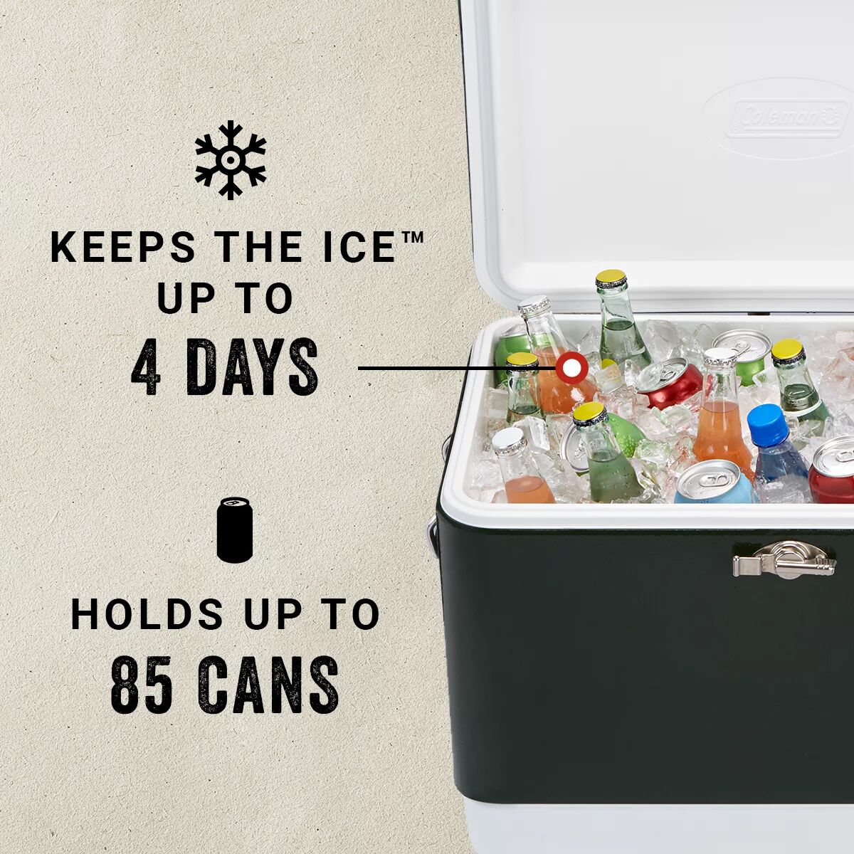 Coleman Vintage Steel Belted Cooler - 54qt