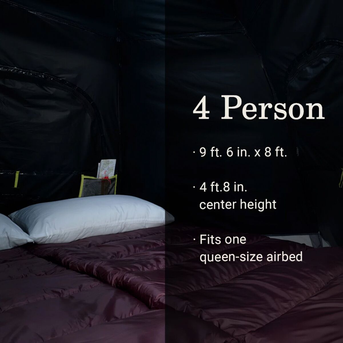 Coleman Camp Burst Dark Room Tent: 4-Person - Hike & Camp