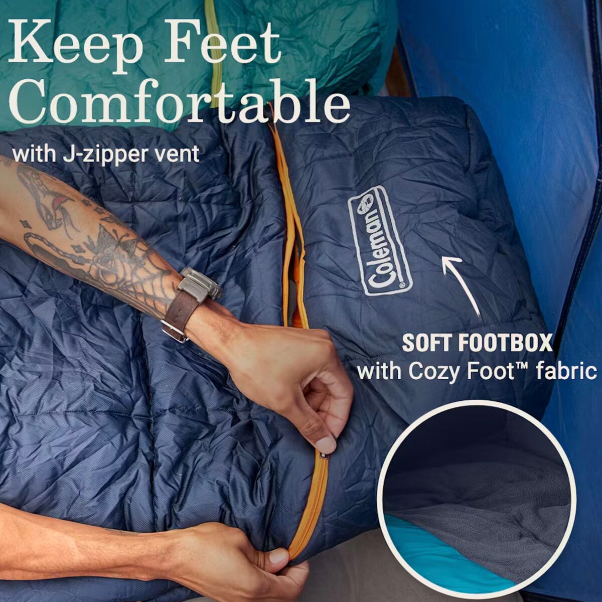 Coleman Big Bay Big & Tall Contour Sleeping Bag: 20F...