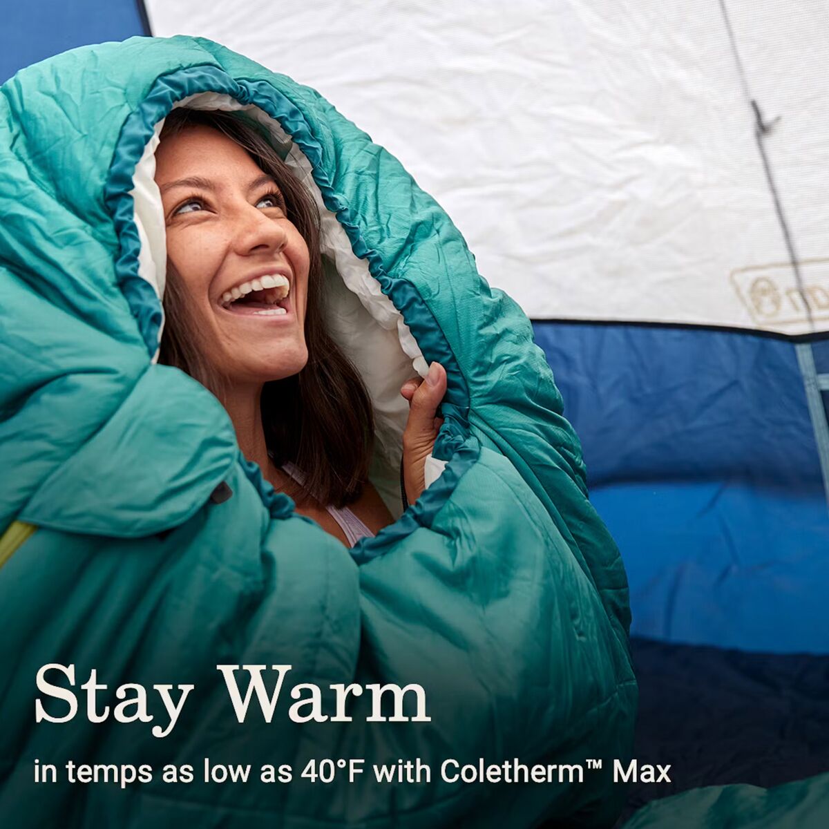 Coleman Big Bay Contour Sleeping Bag: 40F Synthetic