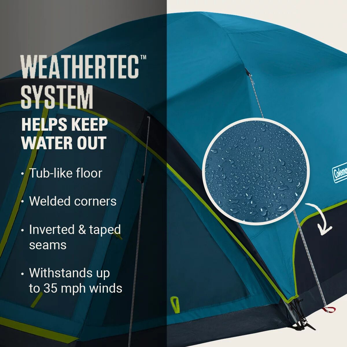 Coleman Skydome Screen Room Tent: 4-Person 3-Season