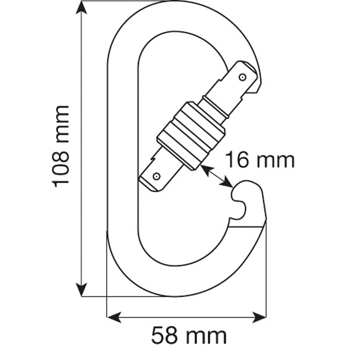 CAMP USA Oval Standard Lock Carabiner