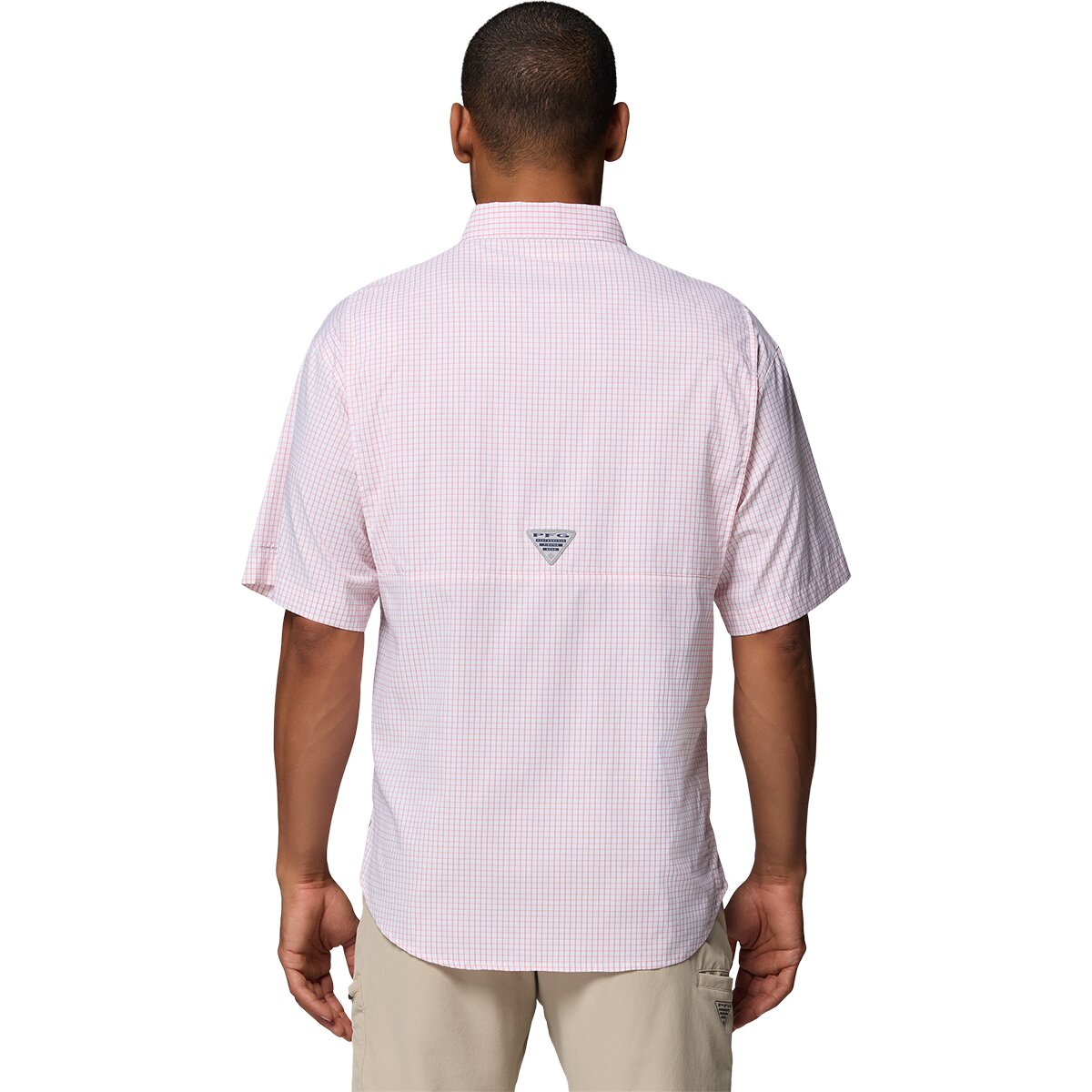 Мужская рубашка Columbia Super Tamiami Shirt - Short-Sleeve, цвет: Разноцветный в мелкую клетку — фото 5