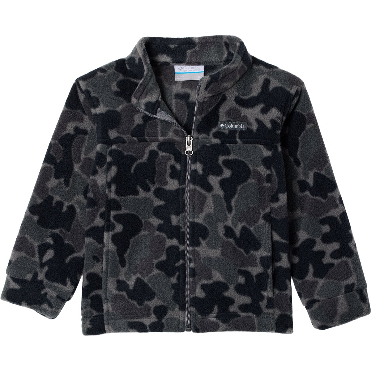 Куртка Columbia Zing III Fleece Jacket для мальчиков-малышей, цвет: Чёрный камуфляжный